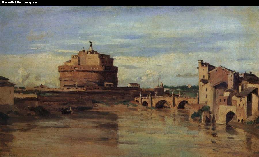 Corot Camille The castle of Sant Angelo and the Tiber